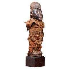 Yombe Power Figure Completely Covered with Original Fabrics, Yombe People, DRC.