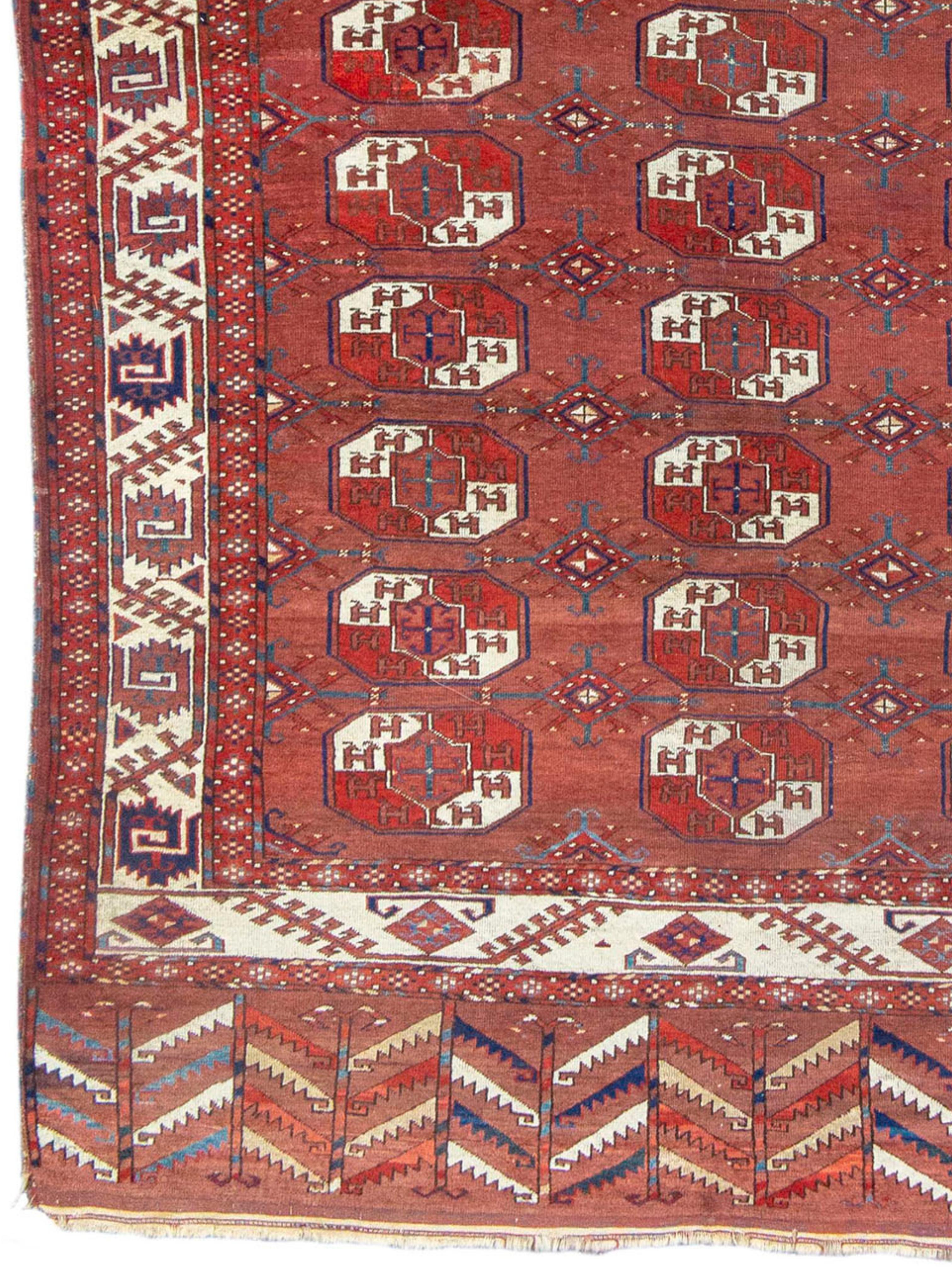 Tapis principal de Yomut, 19ème siècle Excellent état - En vente à San Francisco, CA
