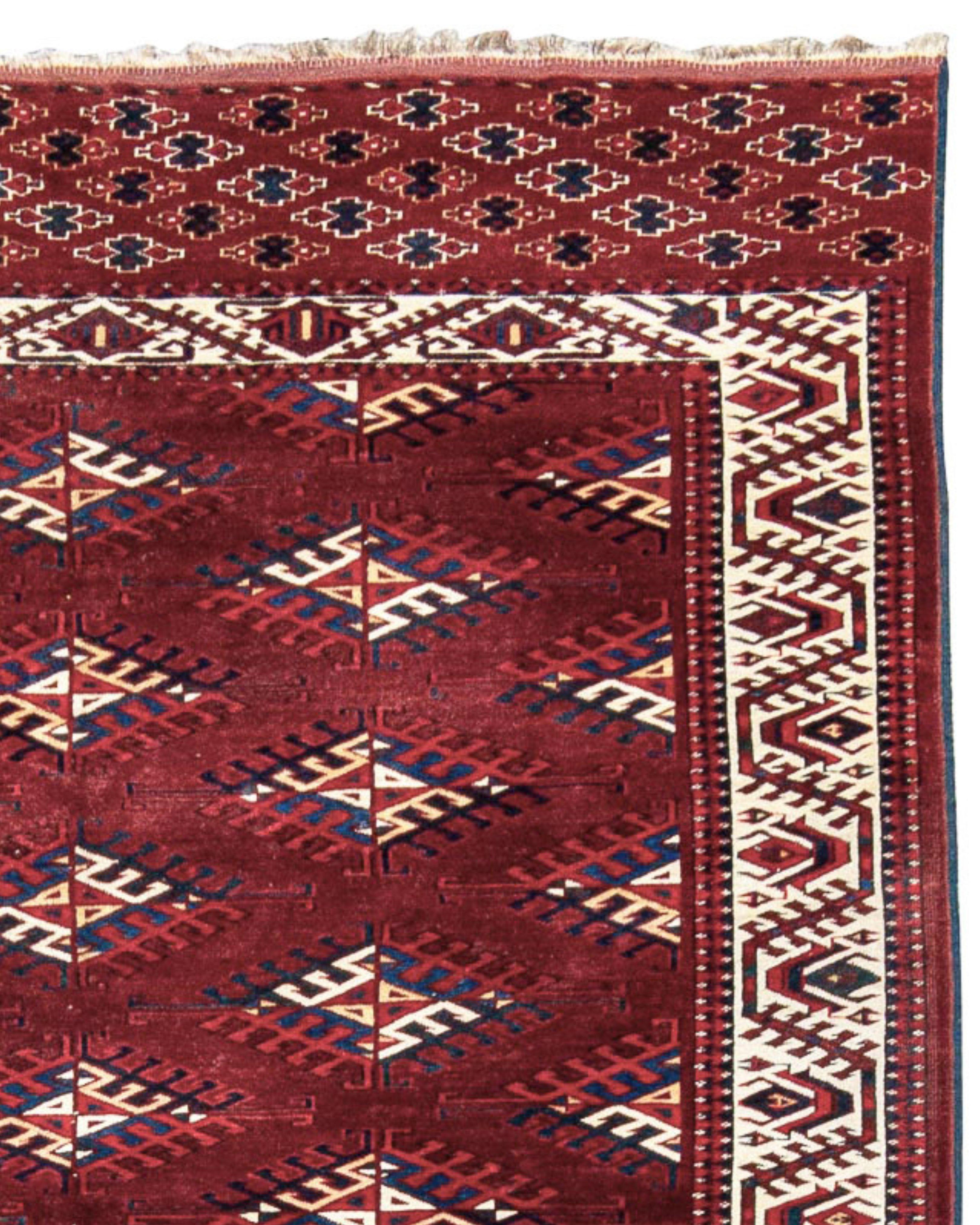 Antique Turkmen Yomut Main Carpet Rug, 19th Century

Additional information:
Dimensions: 5'7