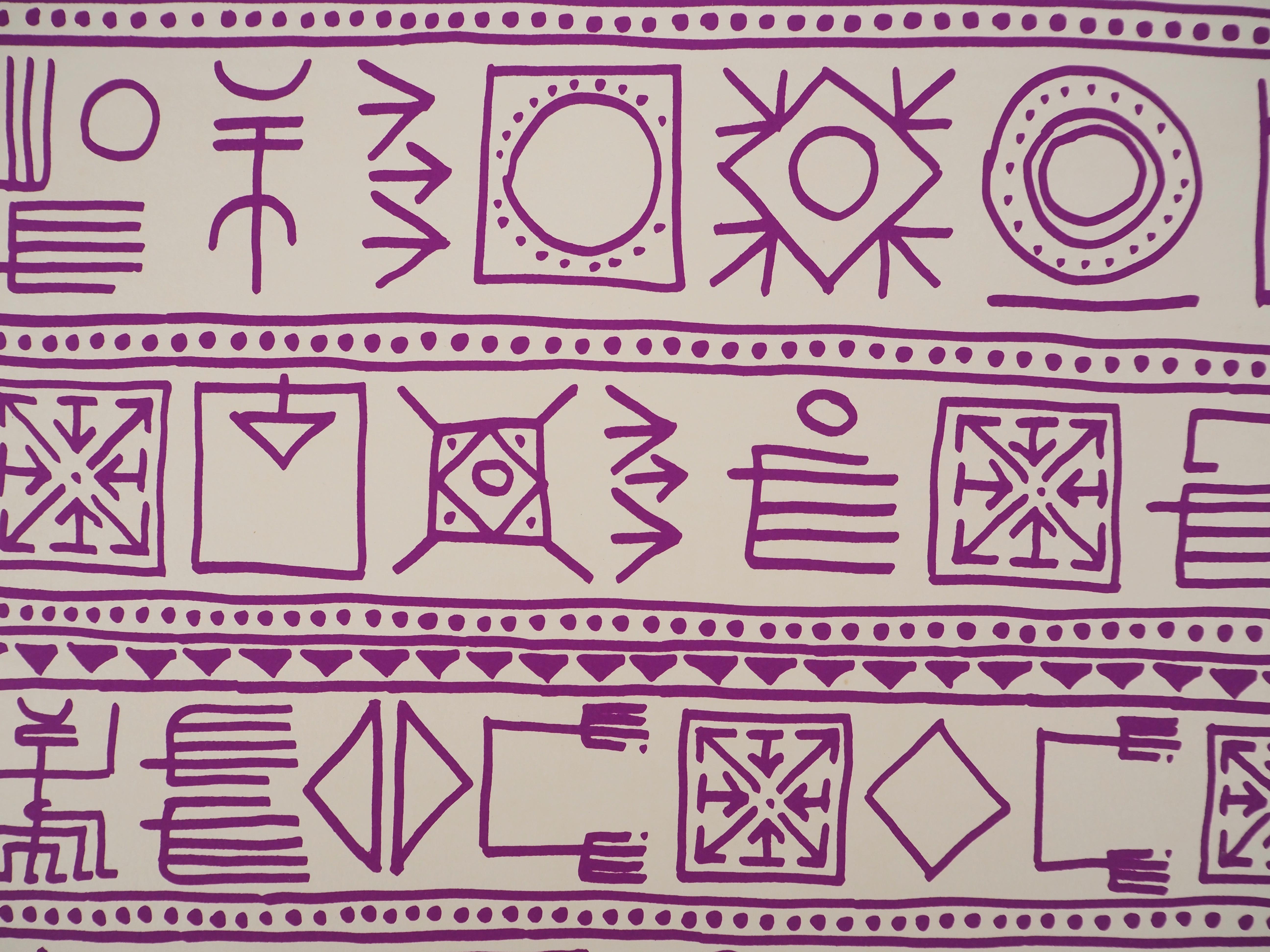Yona FRIEDMAN (1923-2019)
Pictograms of Genesis (Purple), 1975

Original screenprint (Silium workshop)
Signed in pencil
Numbered / 100 copies
On Arches vellum 76 x 58 cm

Very good condition, small defects at the edge of the sheet