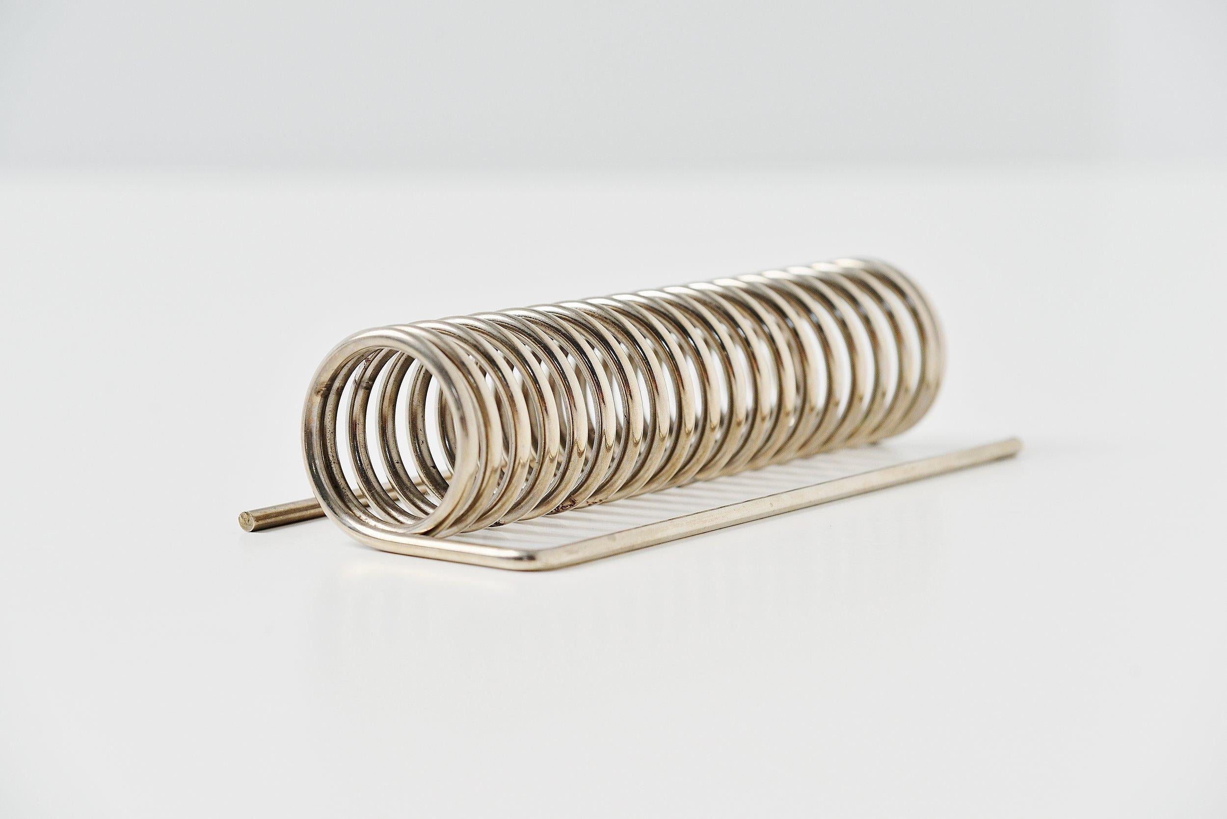 Mid-Century Modern Yonel Lebovici Ressort Letter Holder Distrimex, France, 1969 For Sale