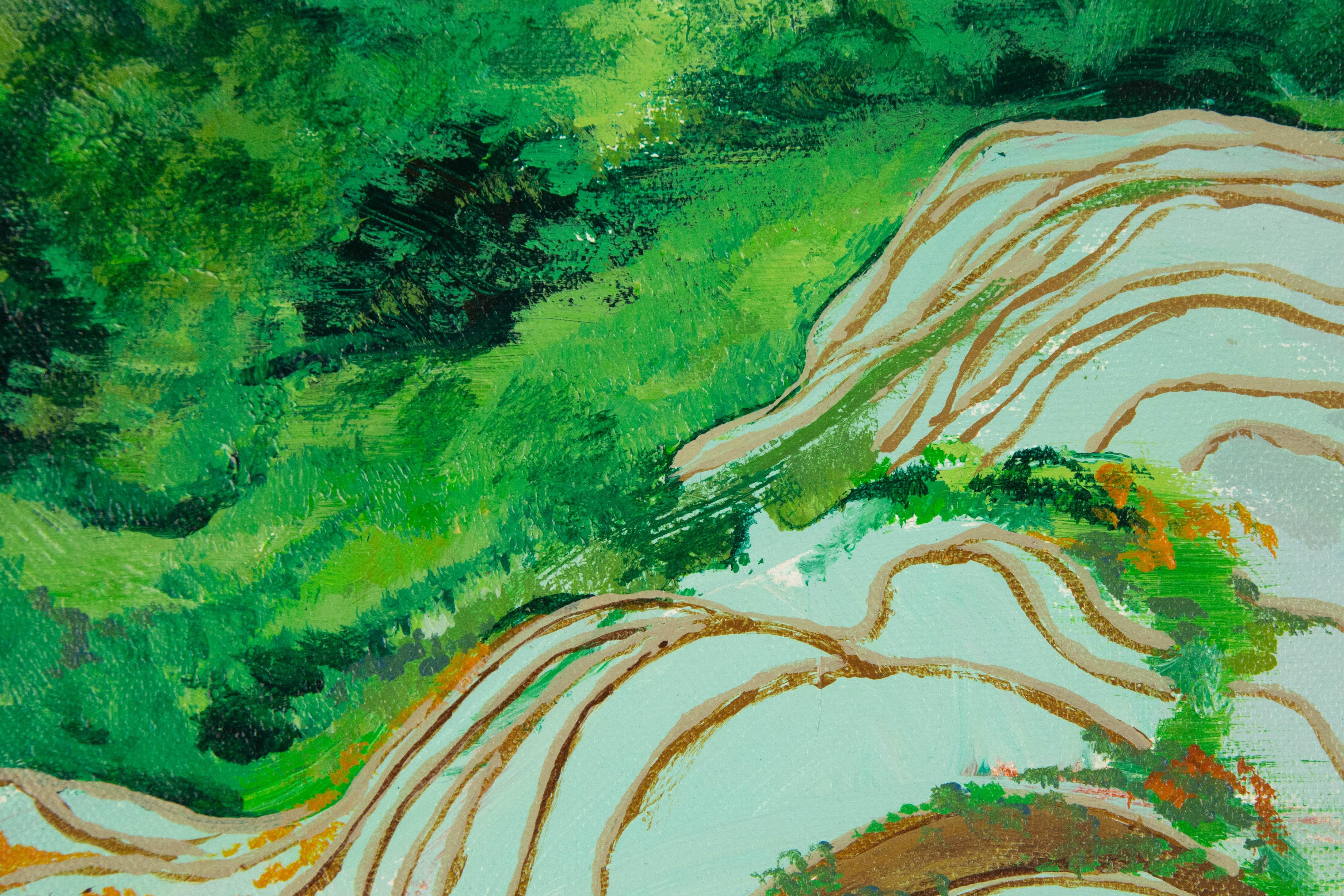 Acrylique sur toile originale de paysage Yongchang Zhao « Printemps » en vente 1