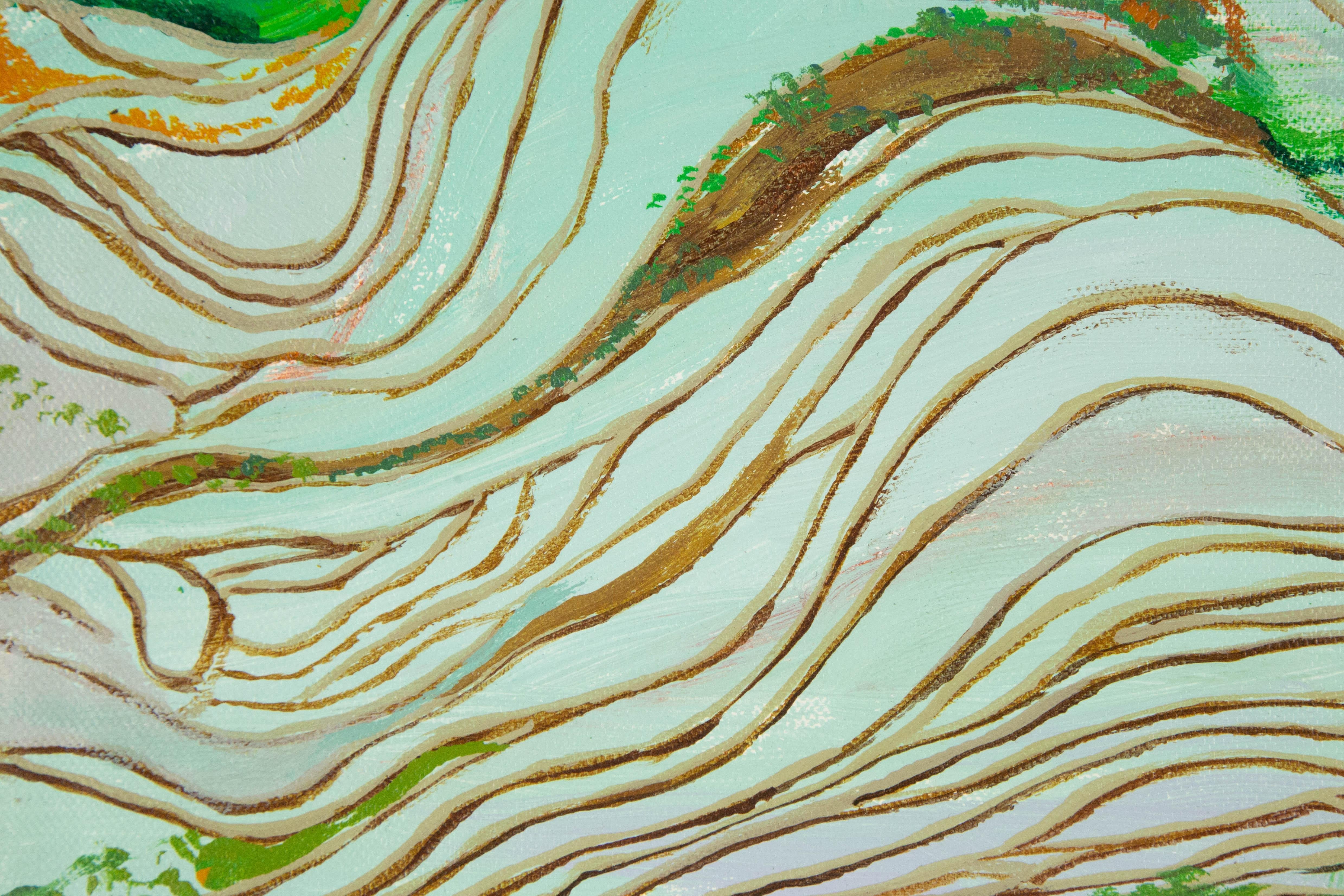 Acrylique sur toile originale de paysage Yongchang Zhao « Printemps » en vente 2