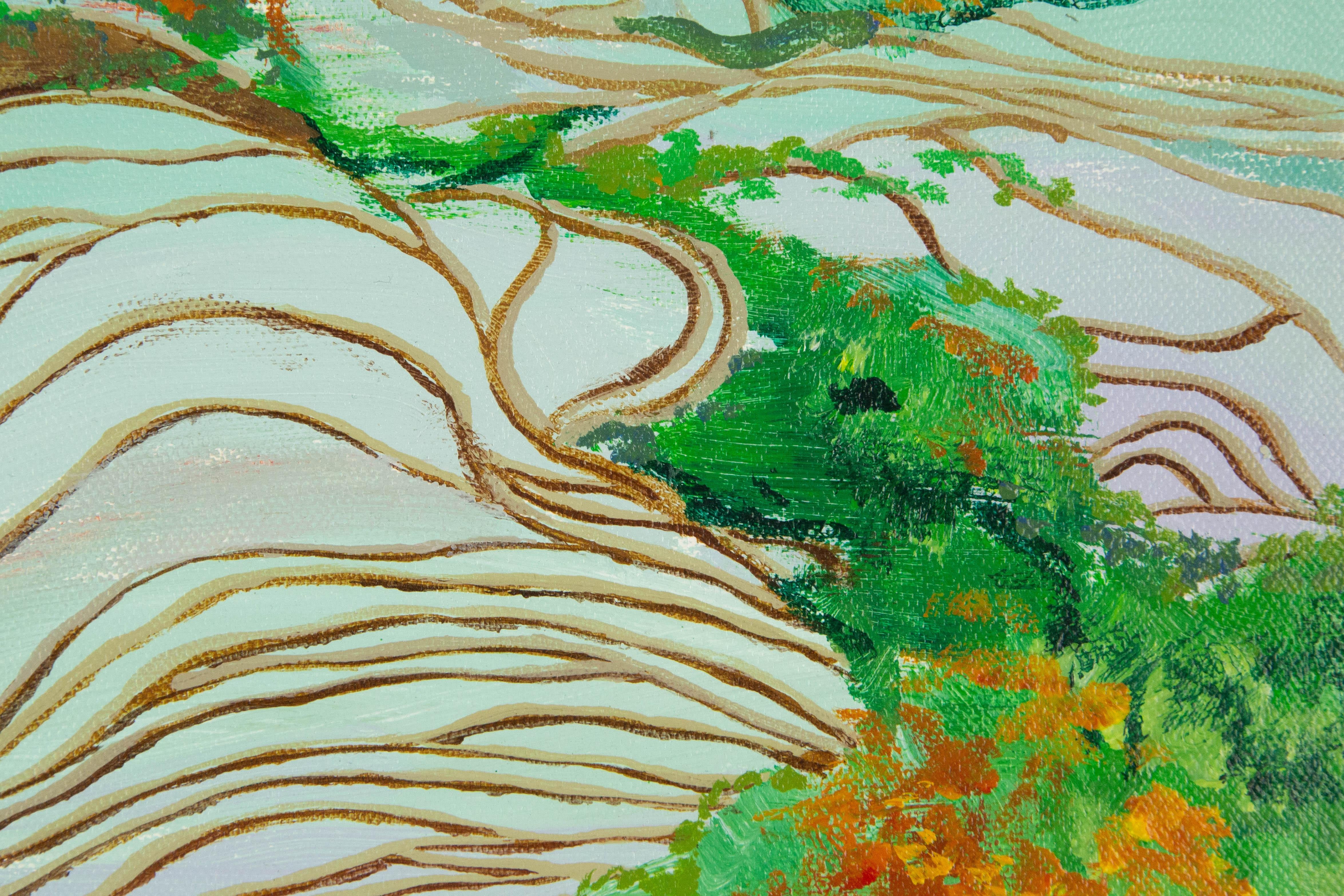 Acrylique sur toile originale de paysage Yongchang Zhao « Printemps » en vente 4
