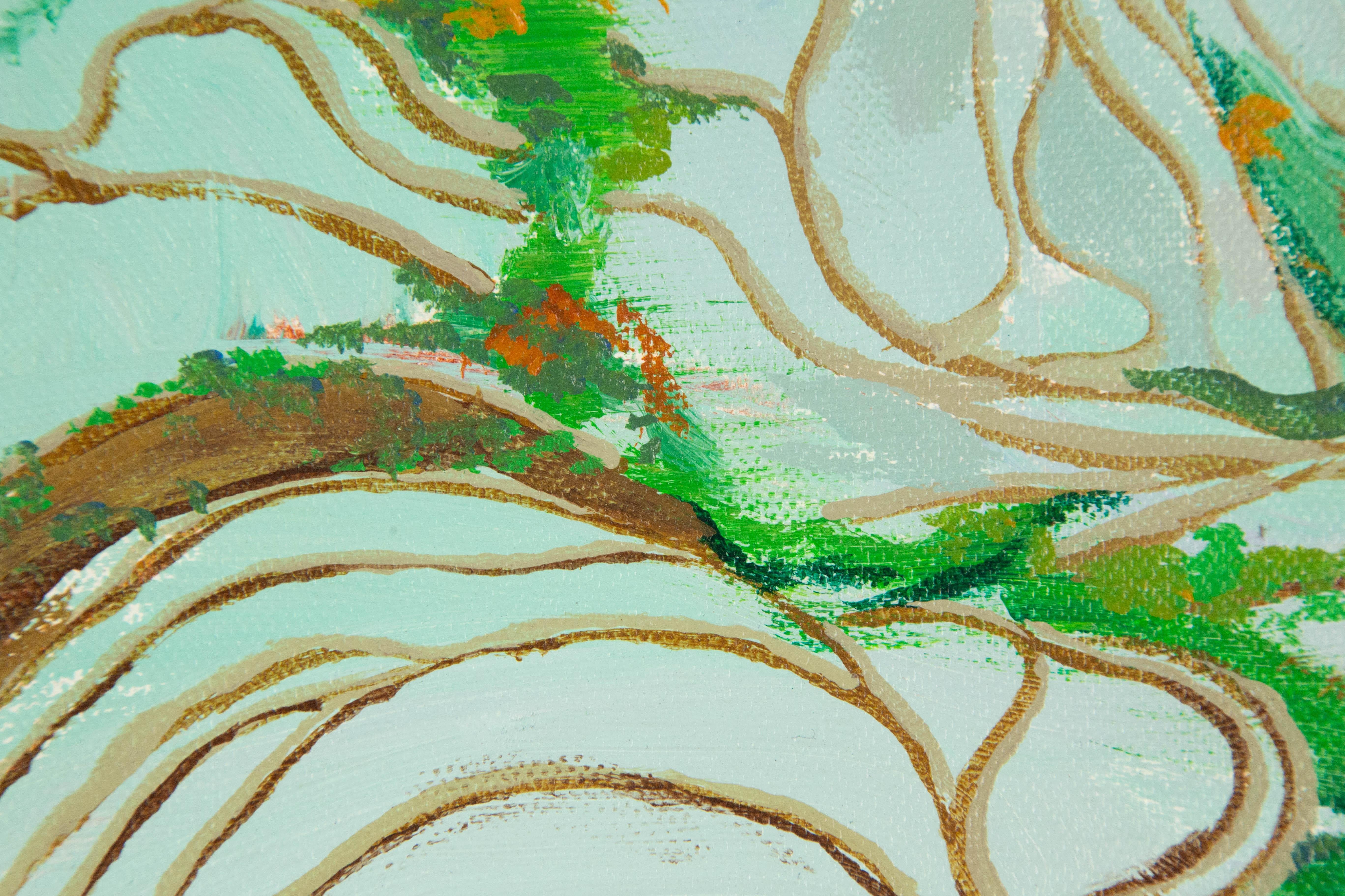 Acrylique sur toile originale de paysage Yongchang Zhao « Printemps » en vente 5