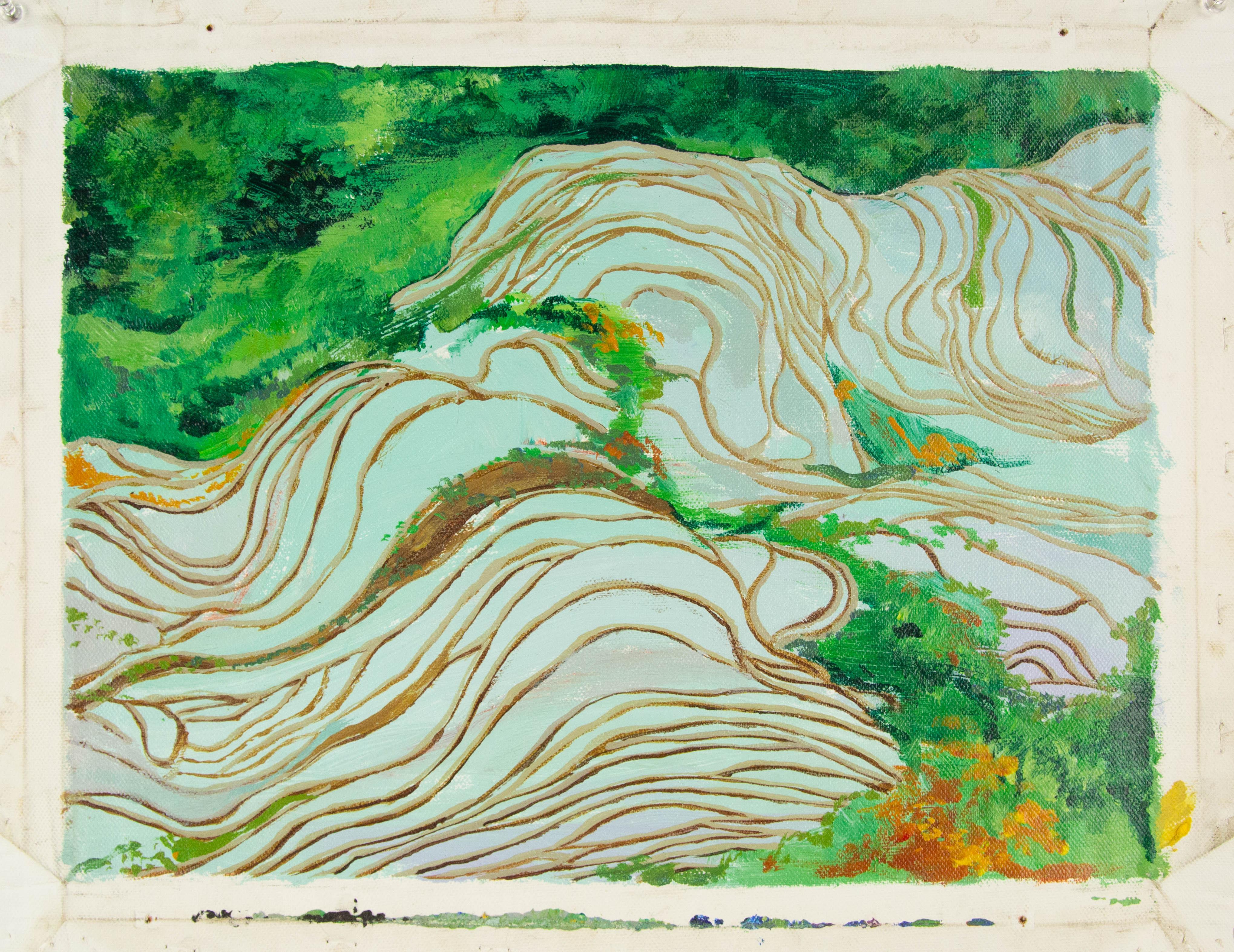 Acrylique sur toile originale de paysage Yongchang Zhao « Printemps » en vente 6