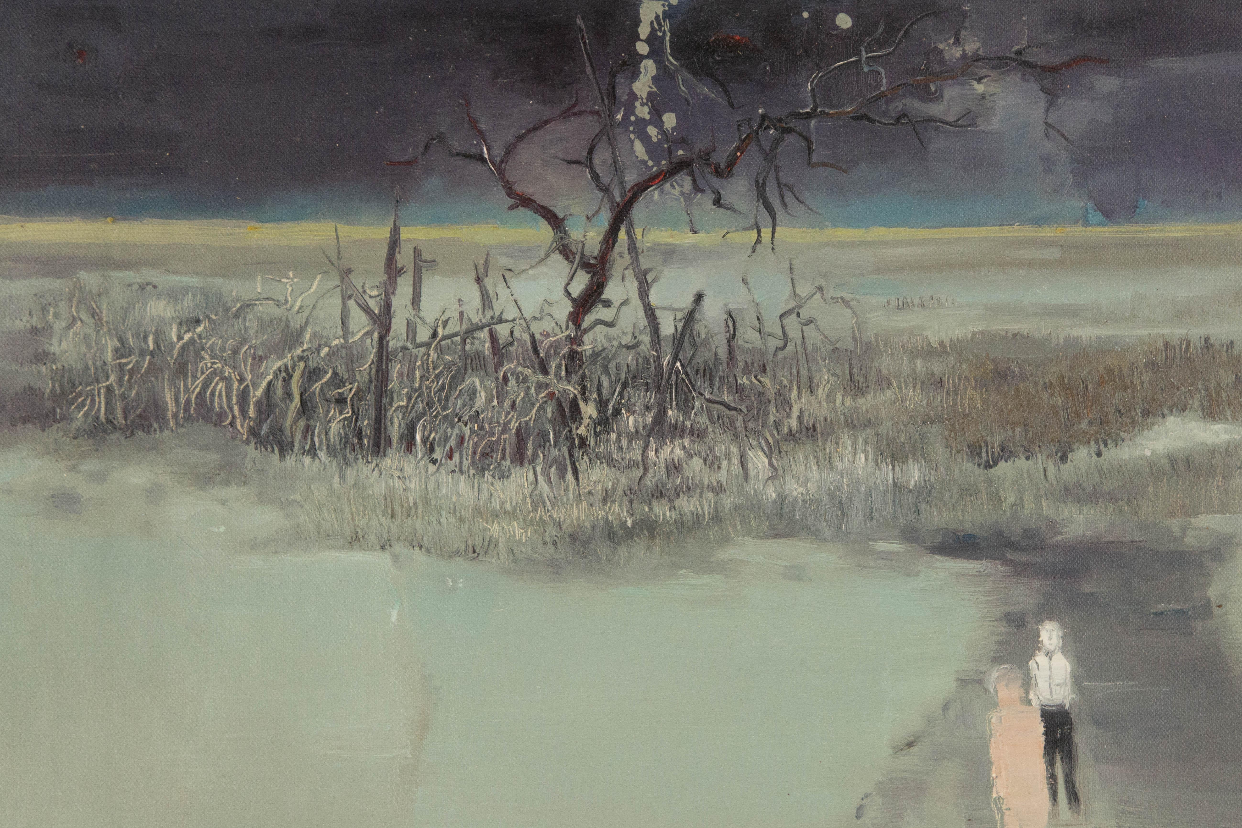 Yongchun Yao Impressionistisches Original Ölgemälde auf Leinwand „Dreamy Scenery“ von Yongchun im Angebot 1