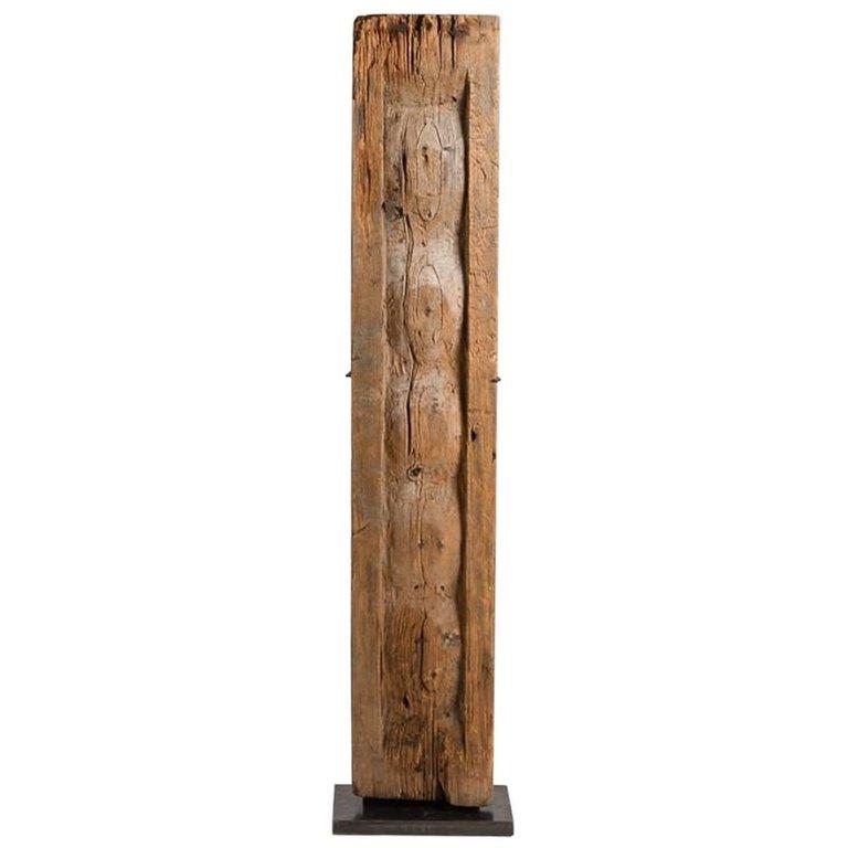 Hand-Carved Yongjin Han, a Piece of Wood, Sculpture, United States, 1976 For Sale