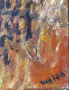 Jüdische mexikanische Avant Garde Fiesta von Guadalupe Expressionist Ölgemälde