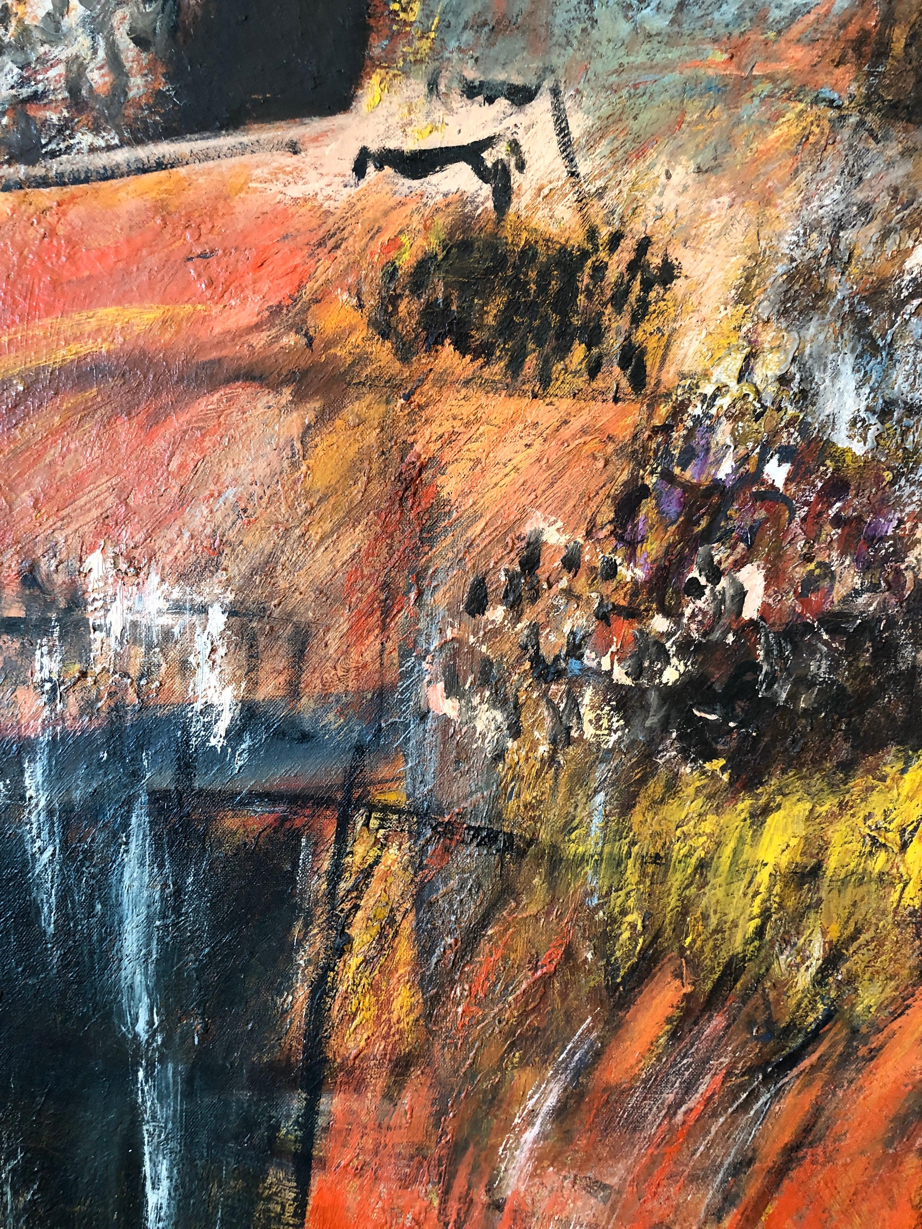 Genre: Avant-Garde
Thema: Abstrakte mexikanische Landschaft
Medium: Öl
Oberfläche: Segeltuch
Land: Mexiko
Abmessungen: 


Yonia Fain
Öl, 1947

Obwohl das Thema dieses Ölgemäldes überwiegend abstrakt ist, findet sich in seinem Zentrum ein schwaches
