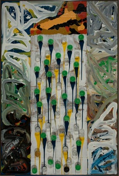 "Big Foot" (FRAMED) Abstract Painting 72 x 48 in by Yoram Katz