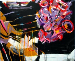 "Chariot of Fire" Abstract Painting 60 x 72 inch by Yoram Katz