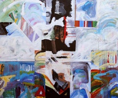 "Shopping compulsivo" Quadro astratto 60 x 72 pollici di Yoram Katz