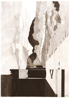 "Earth Aroma" (FRAMED) Abstract Painting 48 x 36" inch by Yoram Katz