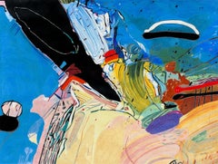 "Evolution 2" (FRAMÉ) Peinture abstraite de 34 x 45 pouces de Yoram Katz