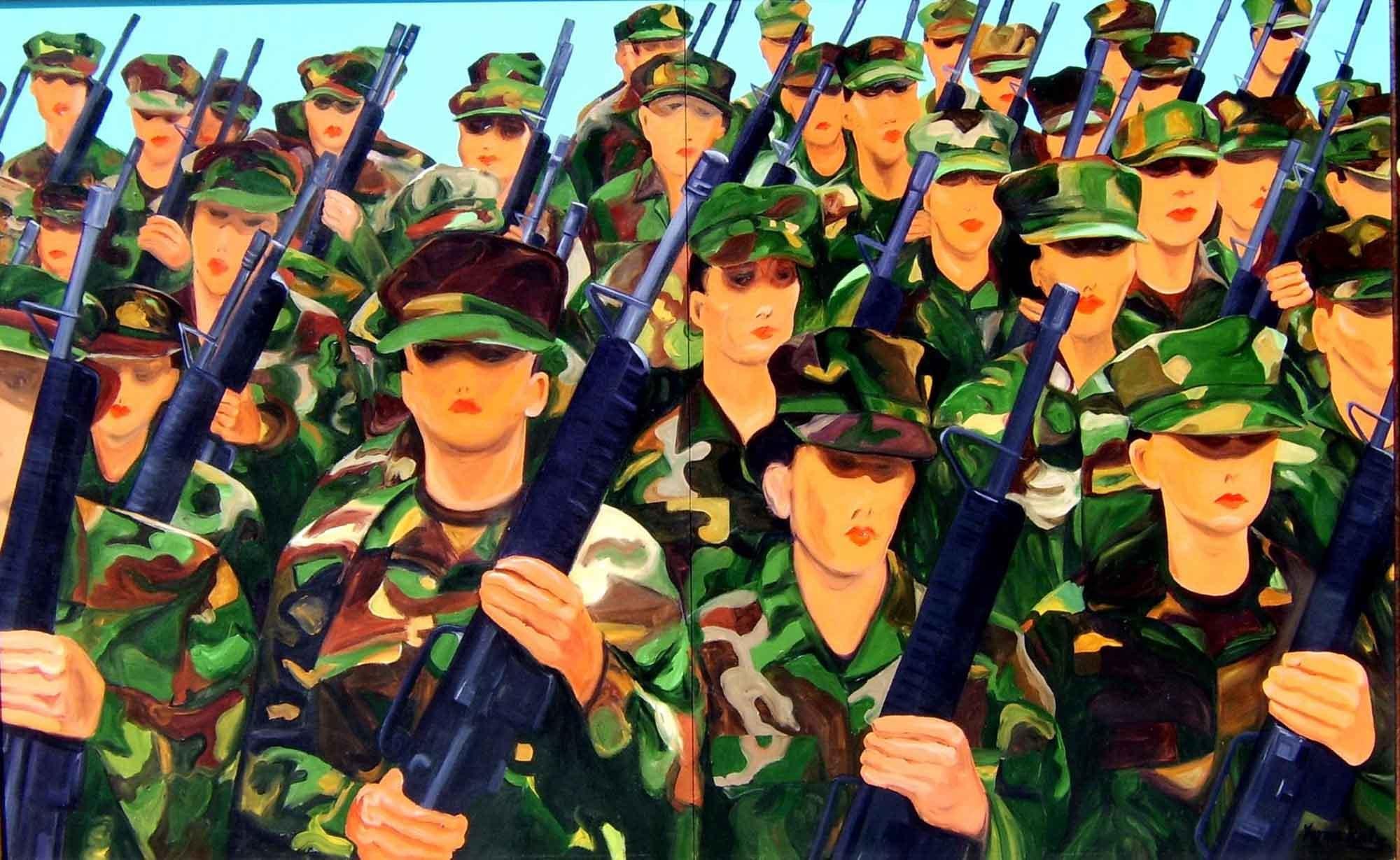 "Labbra calde" (FRAMED) Pittura figurativa 60 x 96 pollici di Yoram Katz