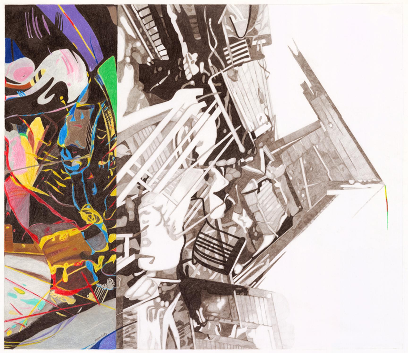 "Industrial Dragon" (FRAMED) Abstract Painting 31 x 37" inch by Yoram Katz

Medium: Pencil on Paper
Size framed: 34 x 40 inch

ABOUT THE ARTIST:
Born in Israel.
Graduated from the Bazelel Art Academy in Jerusalem.
Resides in Los Angeles, California,