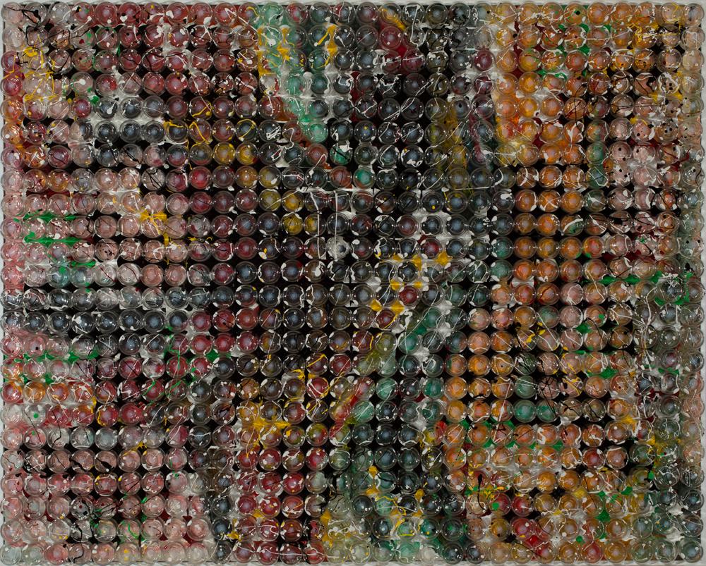 "Gallo" Quadro astratto a tecnica mista 48 x 60 di Yoram Katz