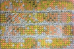 "Sunny Side Up" Peinture abstraite 48 x 72 pouces par Yoram Katz