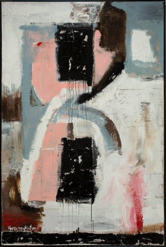 "El reloj" Pintura abstracta 72 x 48 pulgadas por Yoram Katz