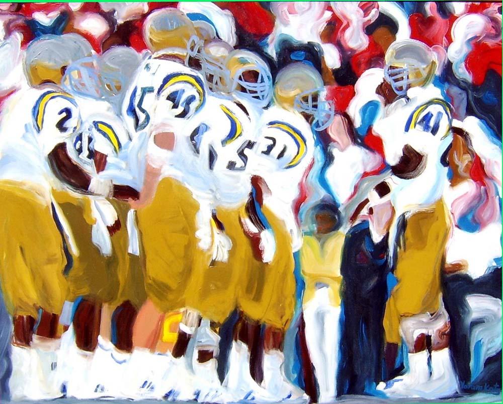 "El equipo" Pintura abstracta 60 x 72 pulgadas por Yoram Katz