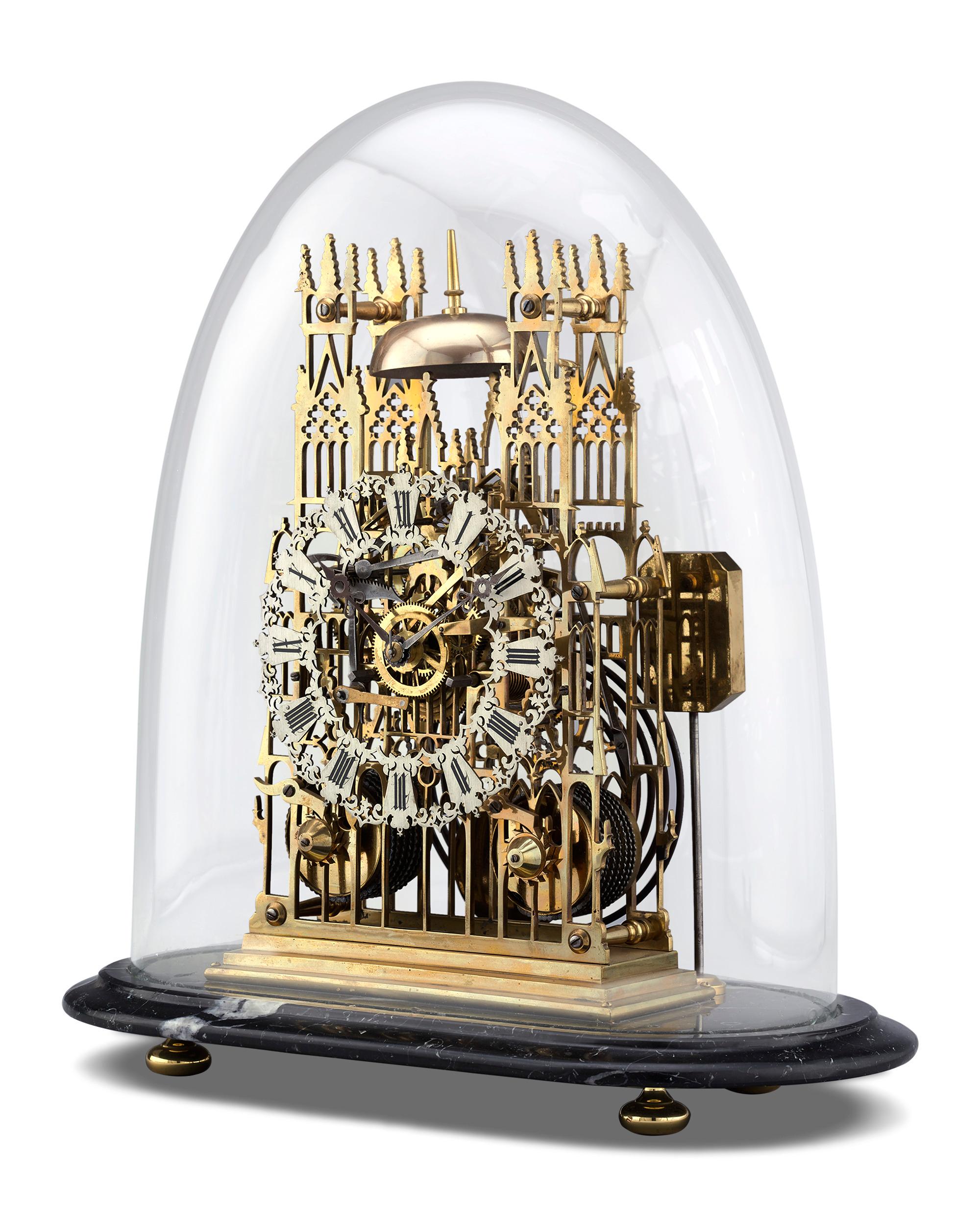 antique skeleton clock