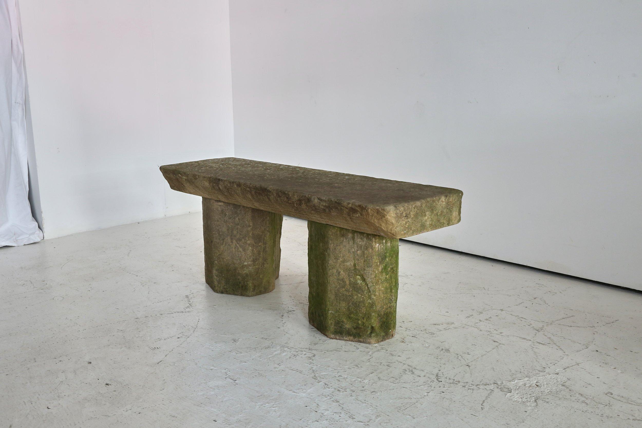 York Stone Bench In Good Condition In London, England
