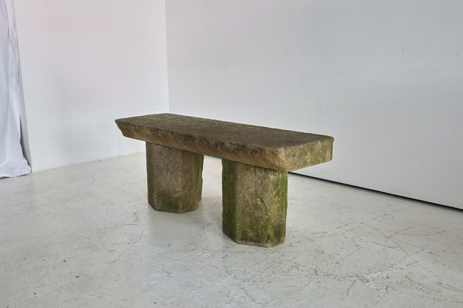 Mid-20th Century York Stone Bench