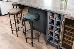 York Upholstered Bar Stools, 20th Century