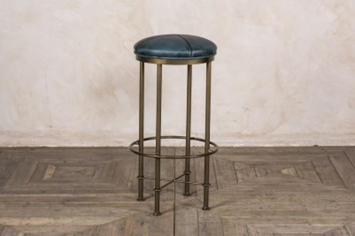 York Upholstered Bar Stools, 20th Century For Sale 3