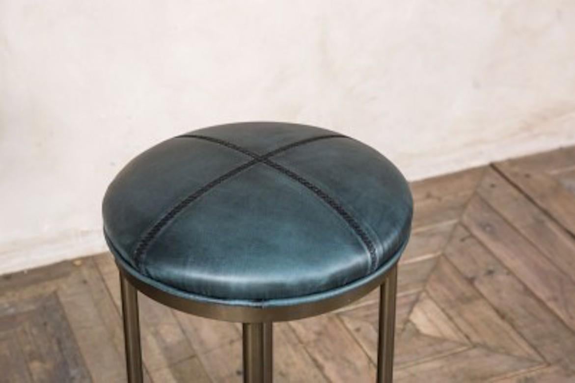 York Upholstered Bar Stools, 20th Century For Sale 4