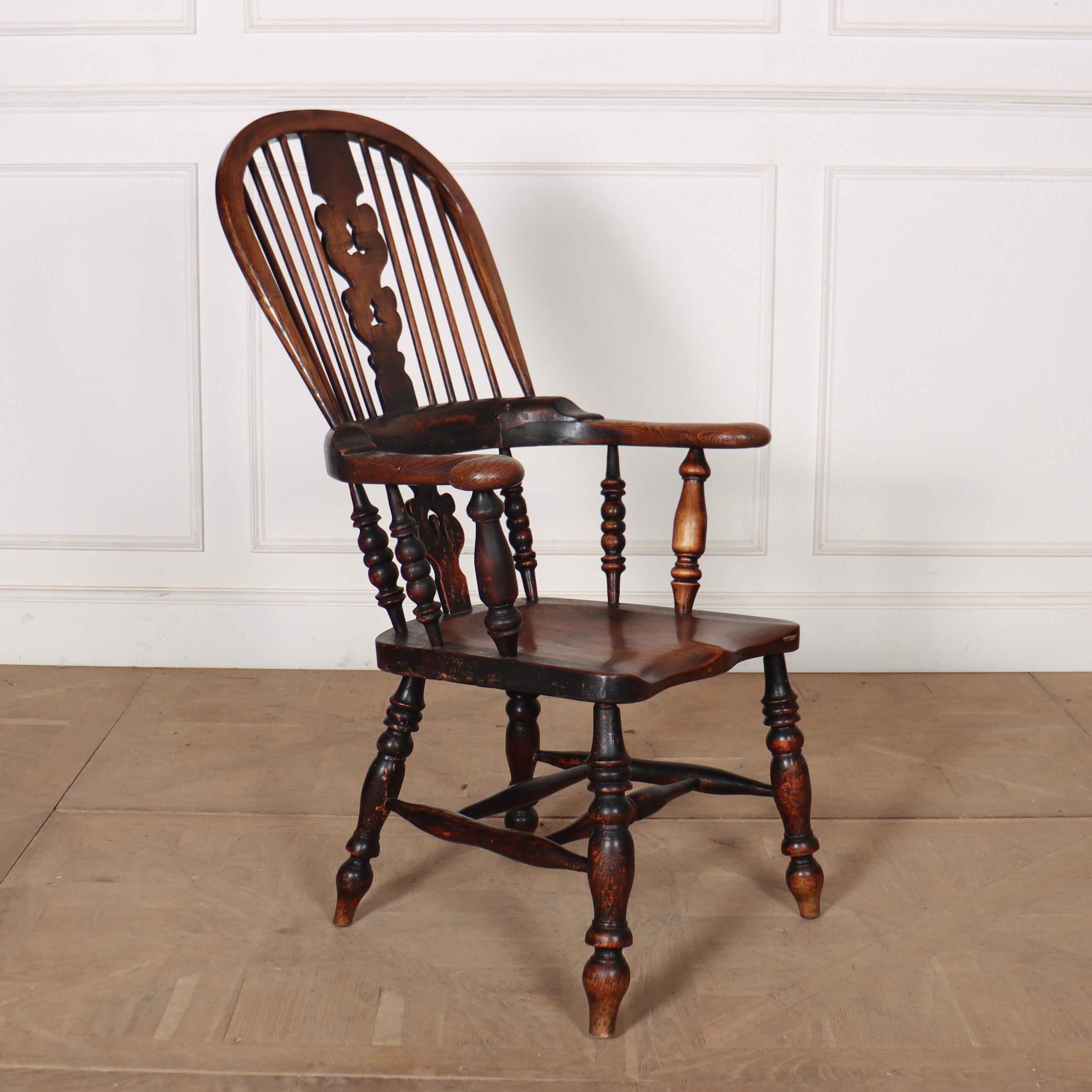 19th C Yorkshire beech and elm broad arm windsor chair. Very good colour. 1850.

Seat depth is 17 inches, seat height is 17 inches.

Reference: 8127

Dimensions
26.5 inches (67 cms) Wide
29 inches (74 cms) Deep
44.5 inches (113 cms) High