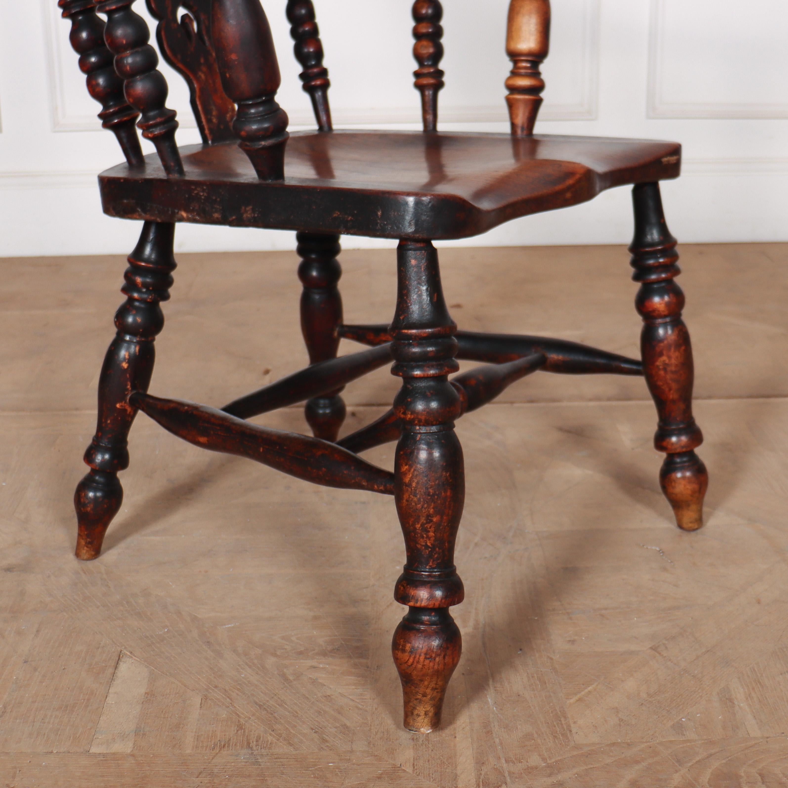 Windsor-Stuhl mit Broad Armlehne aus Yorkshire im Zustand „Gut“ im Angebot in Leamington Spa, Warwickshire