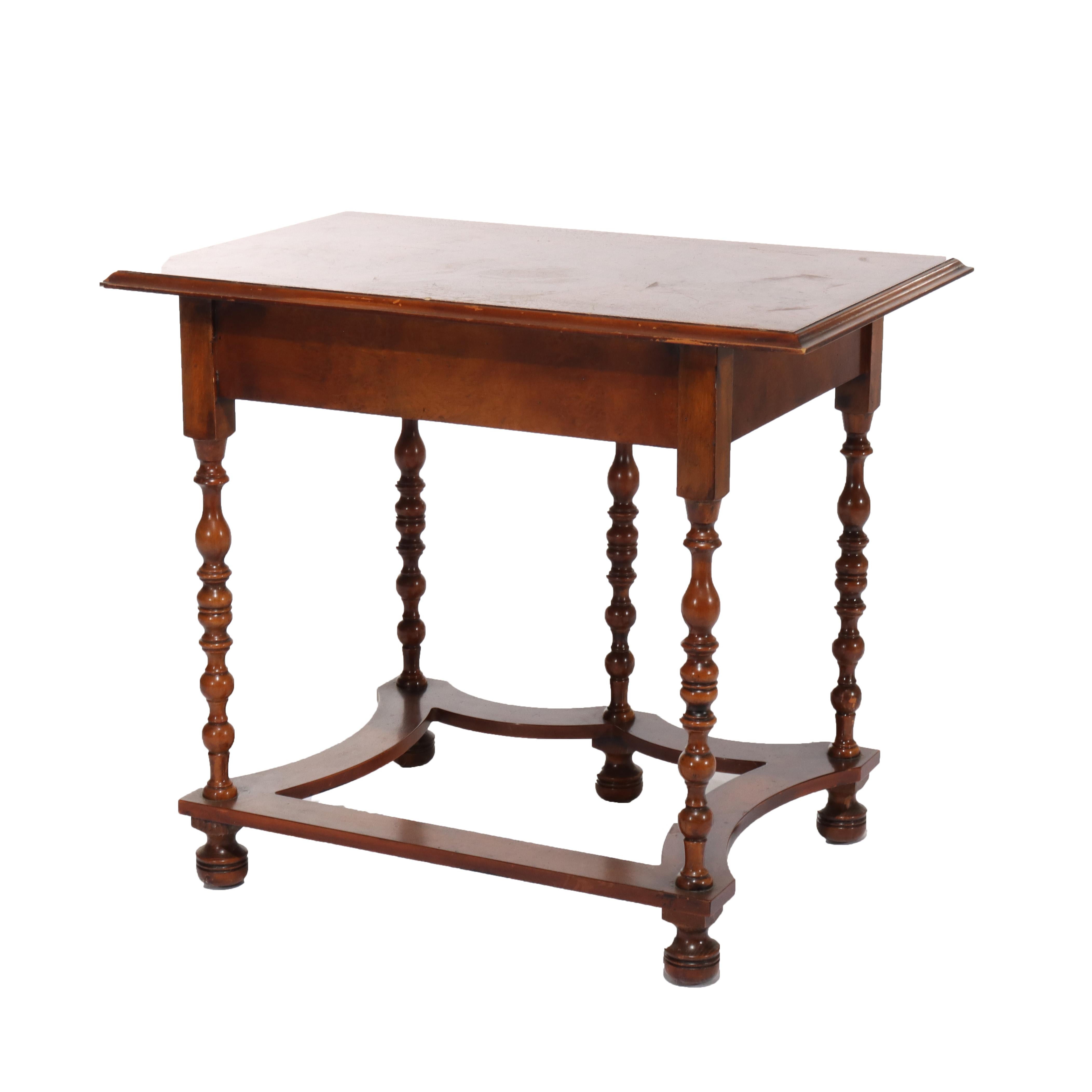 Yorkshire High Point Elizabethan Burl Hall Table 20th C For Sale 7