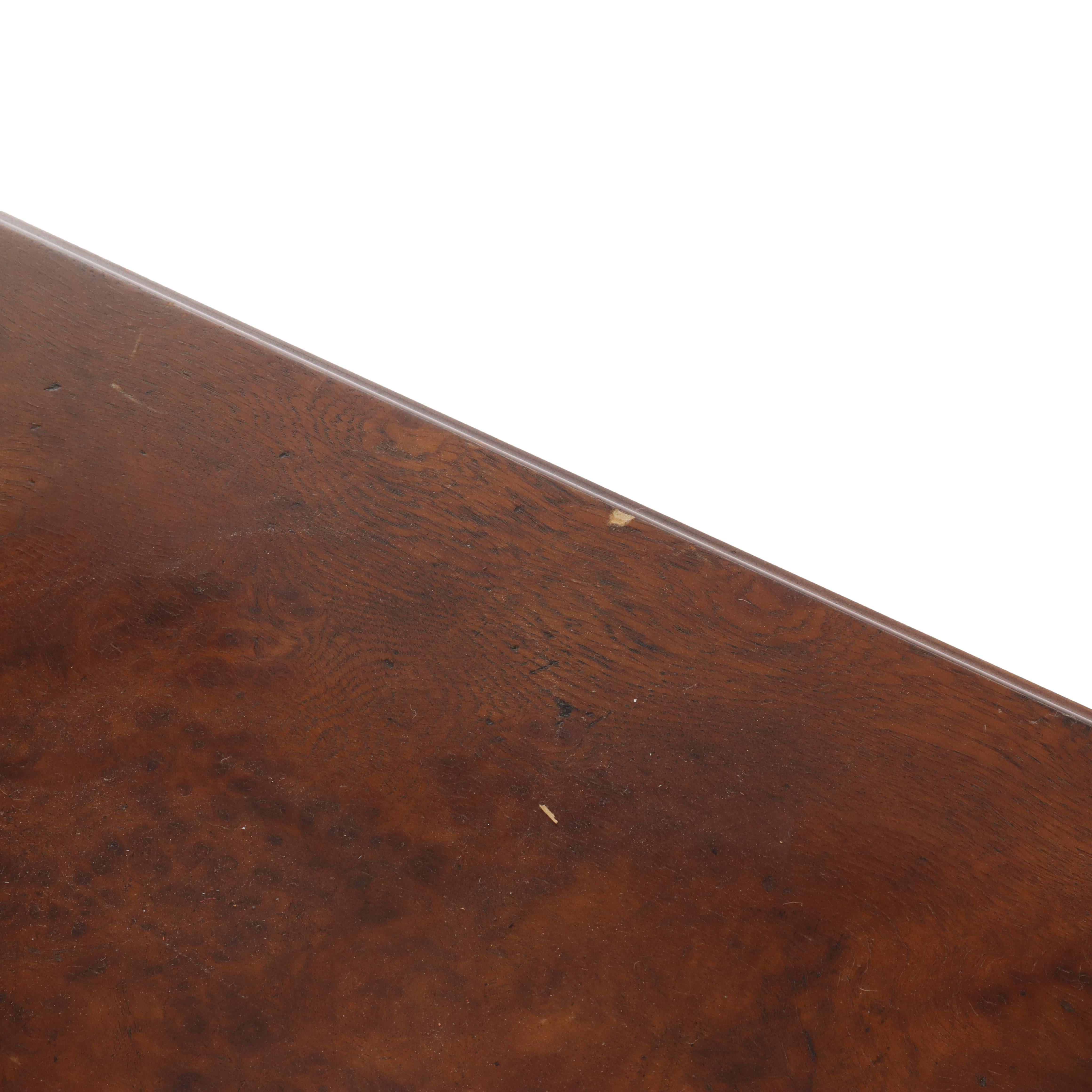 20th Century Yorkshire High Point Elizabethan Burl Hall Table 20th C For Sale