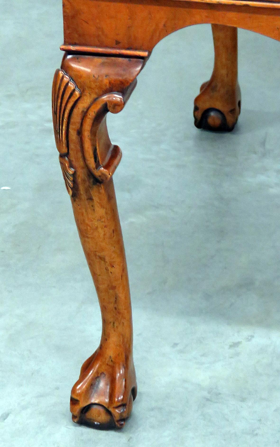 Yorkshire House Style Burled Walnut Desk at 1stDibs