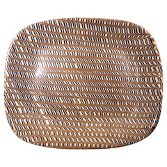 Yorkshire Pottery Combed Slipware Bread Dish, Harwood Stockton for John Harwood