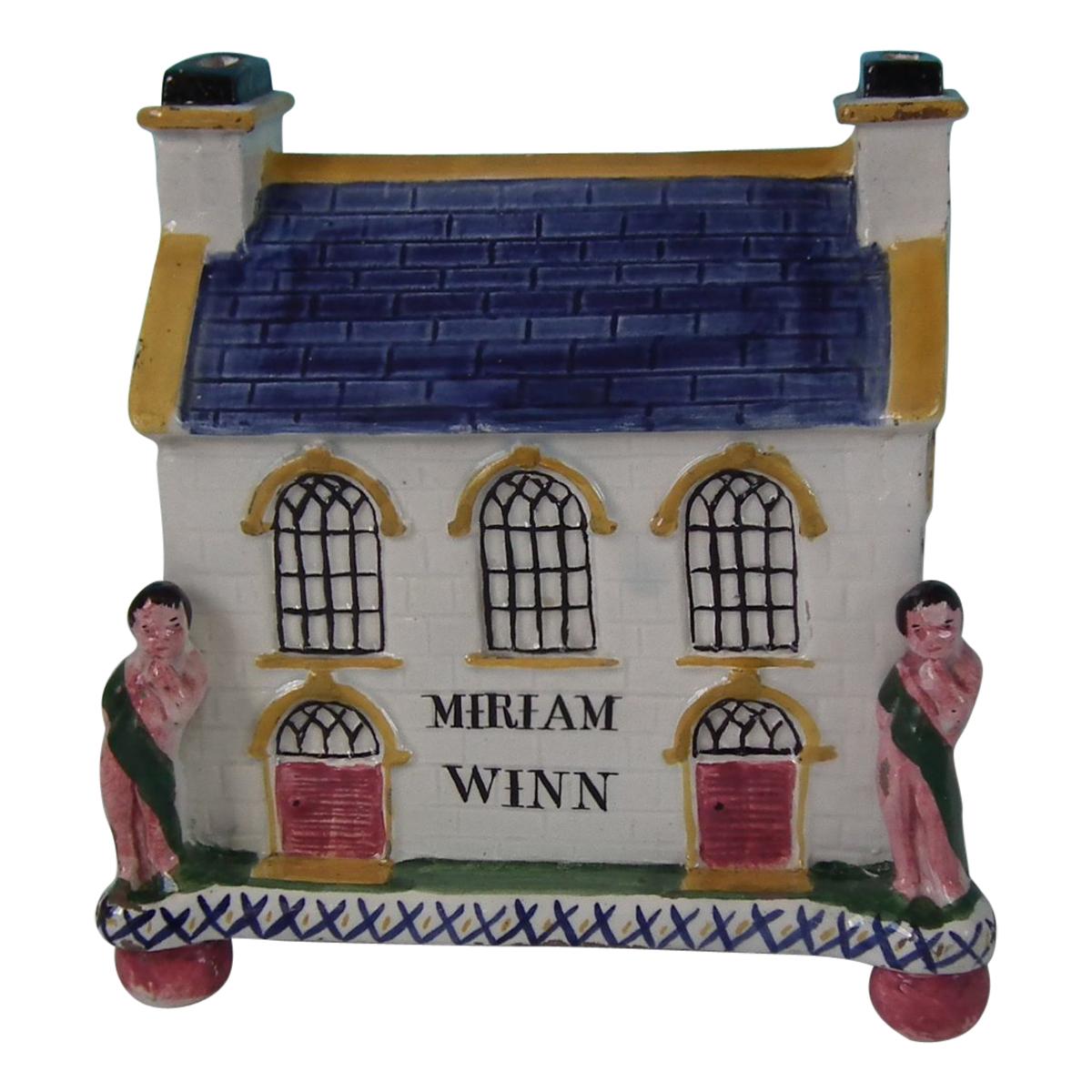 Yorkshire Prattware Mexborough Chapel Moneybox For Sale