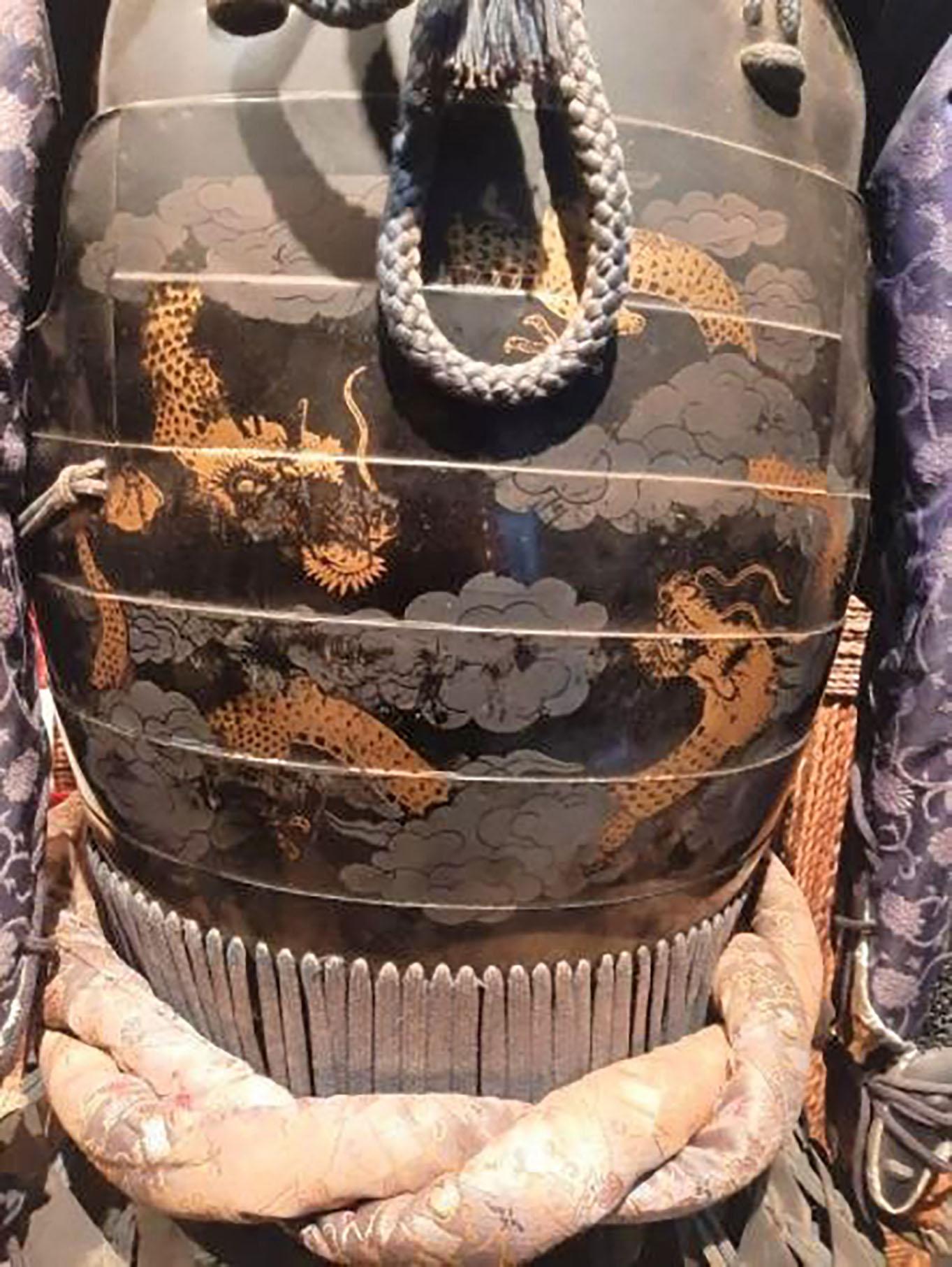 Yoroi Samurai Armor, Dragon Pattern, Originating from Osaka Japan 3
