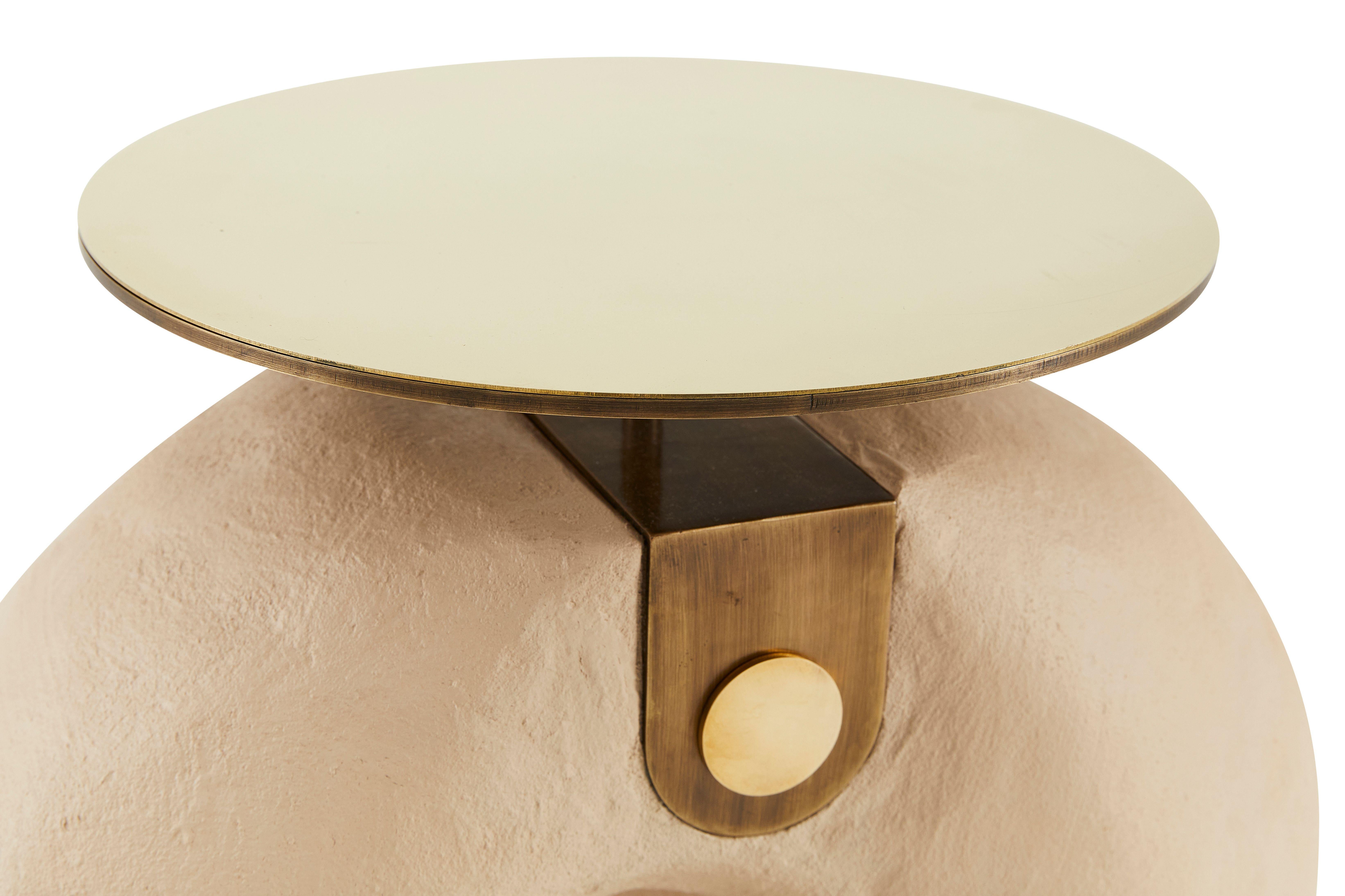 Brass Yoruba 1 Side Table by Egg Designs For Sale