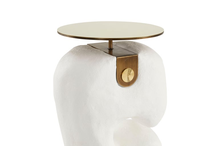 Brass Yoruba 2 Side Table by Egg Designs For Sale