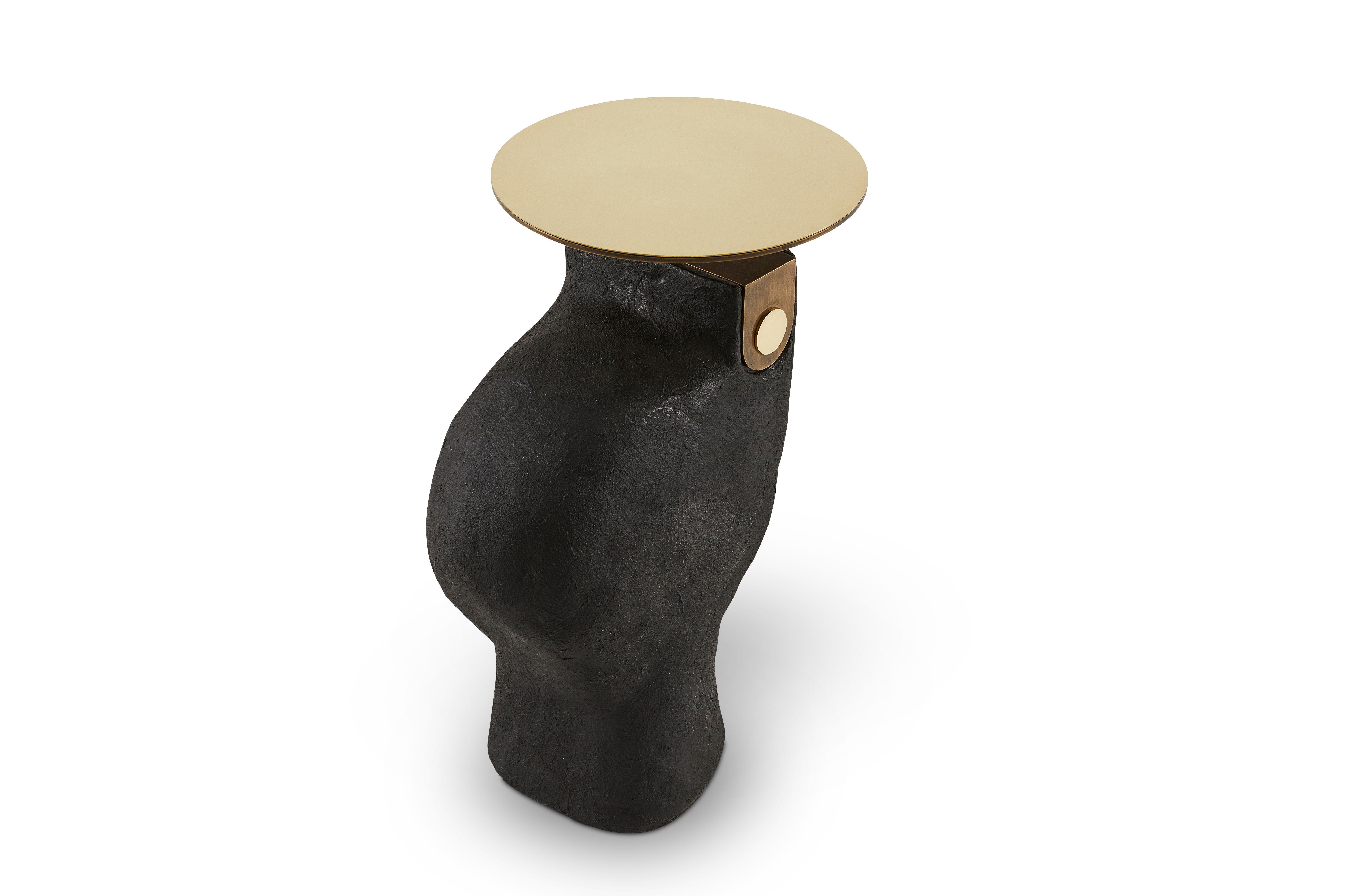 Brass Yoruba 3 Side Table by Egg Designs For Sale