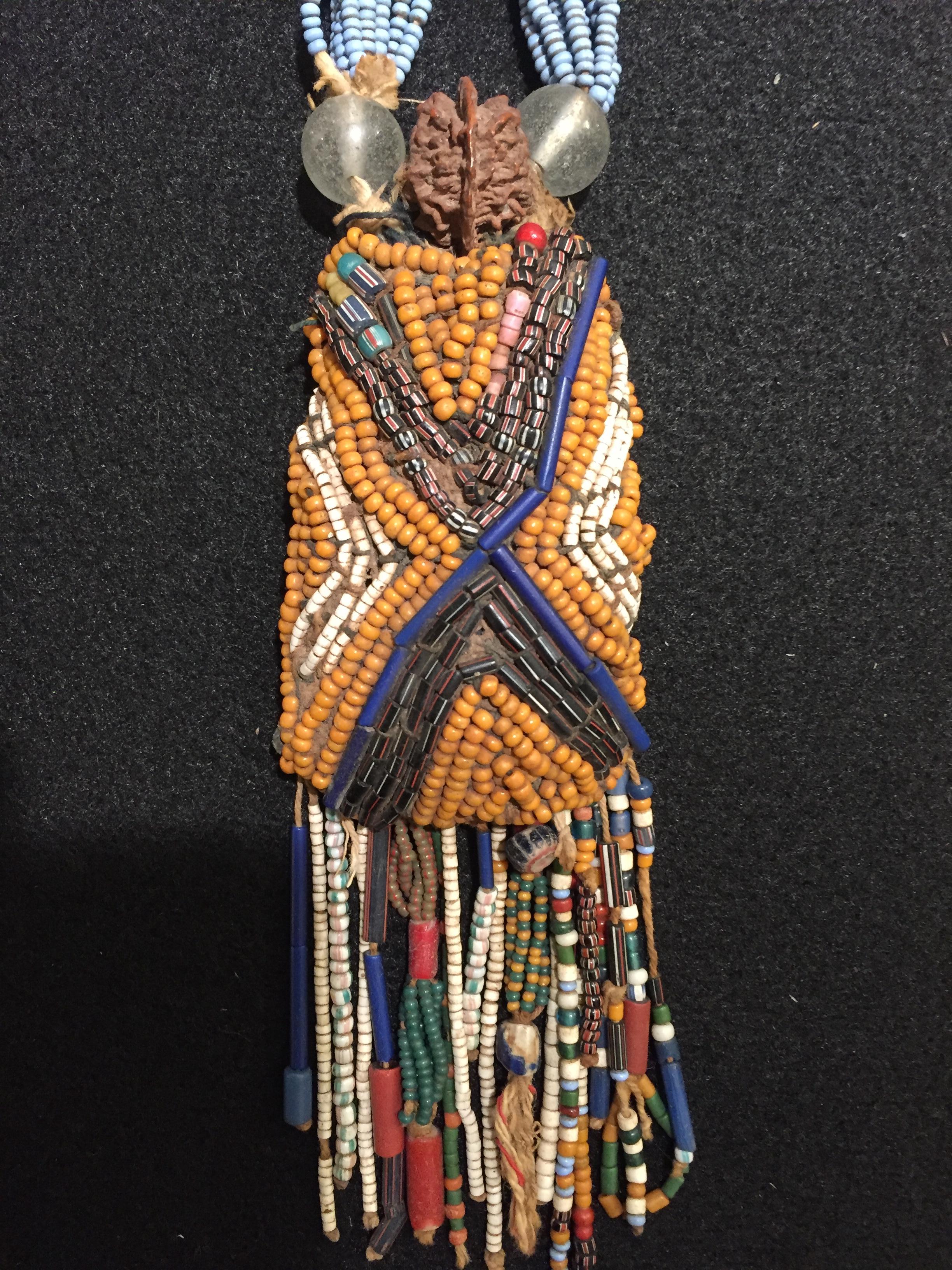 Yoruba African Diviner's Necklace with Glass Beads 3