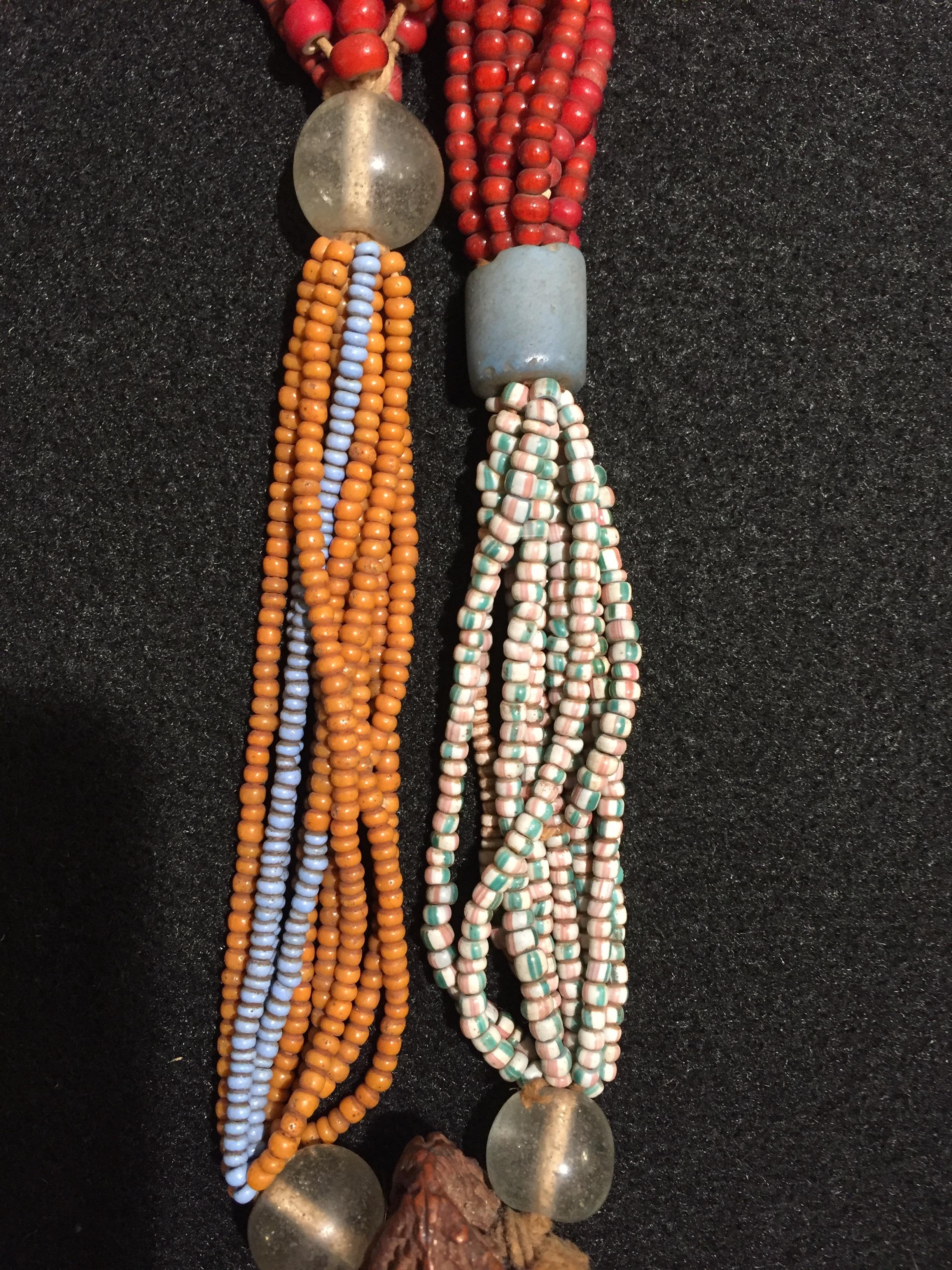 Beaded Yoruba African Diviner's Necklace with Glass Beads