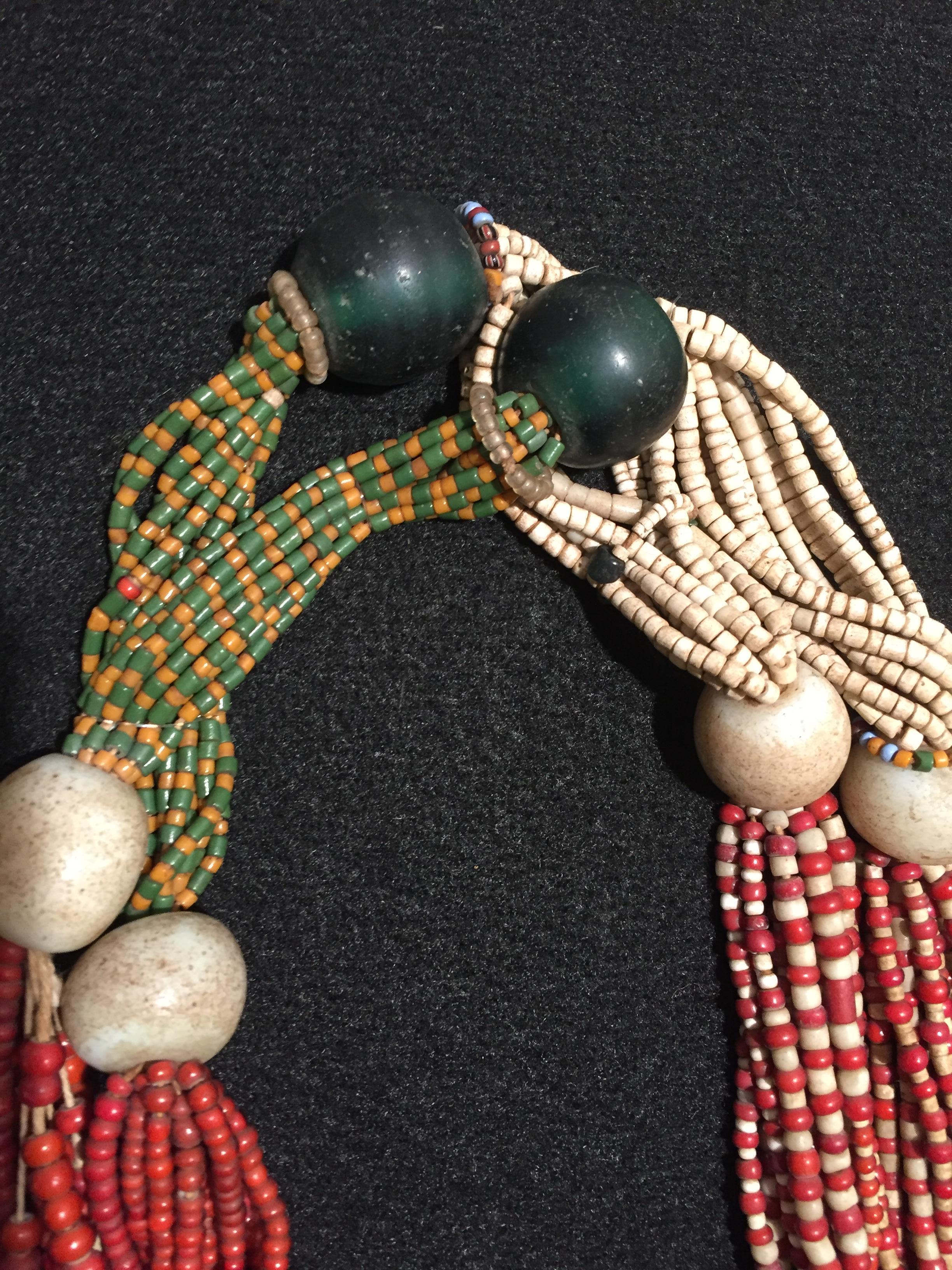 20th Century Yoruba African Diviner's Necklace with Glass Beads