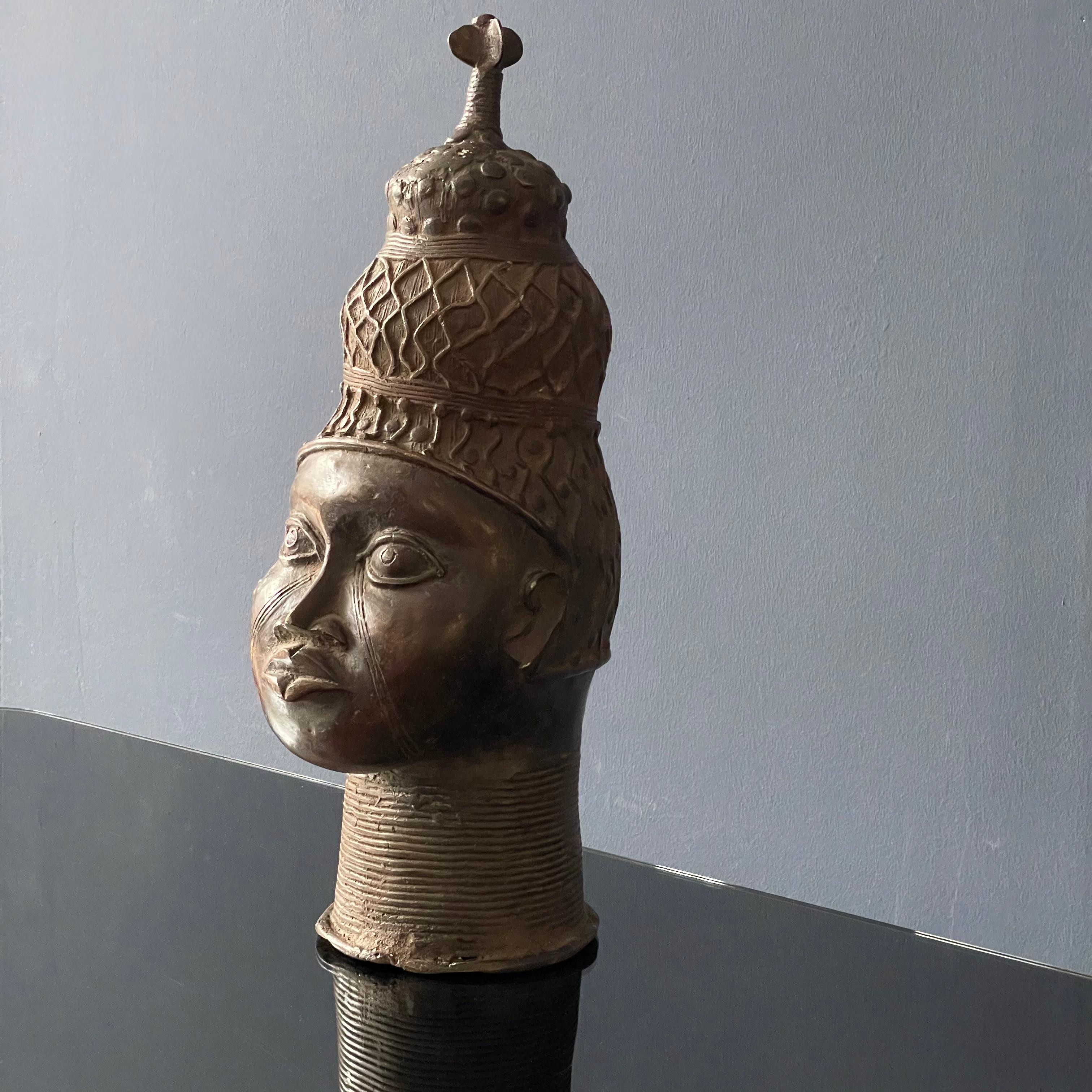 Made by the Yoruba Tribe from Benin they date back to the 19th century. Created for the royal family.