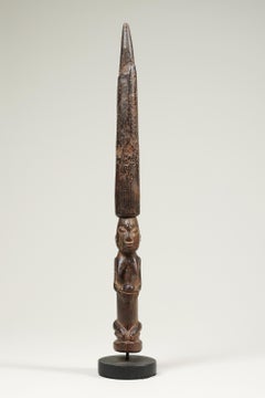 Yoruba Divination Tapper with Kneeling Female Figure, Nigeria, Africa