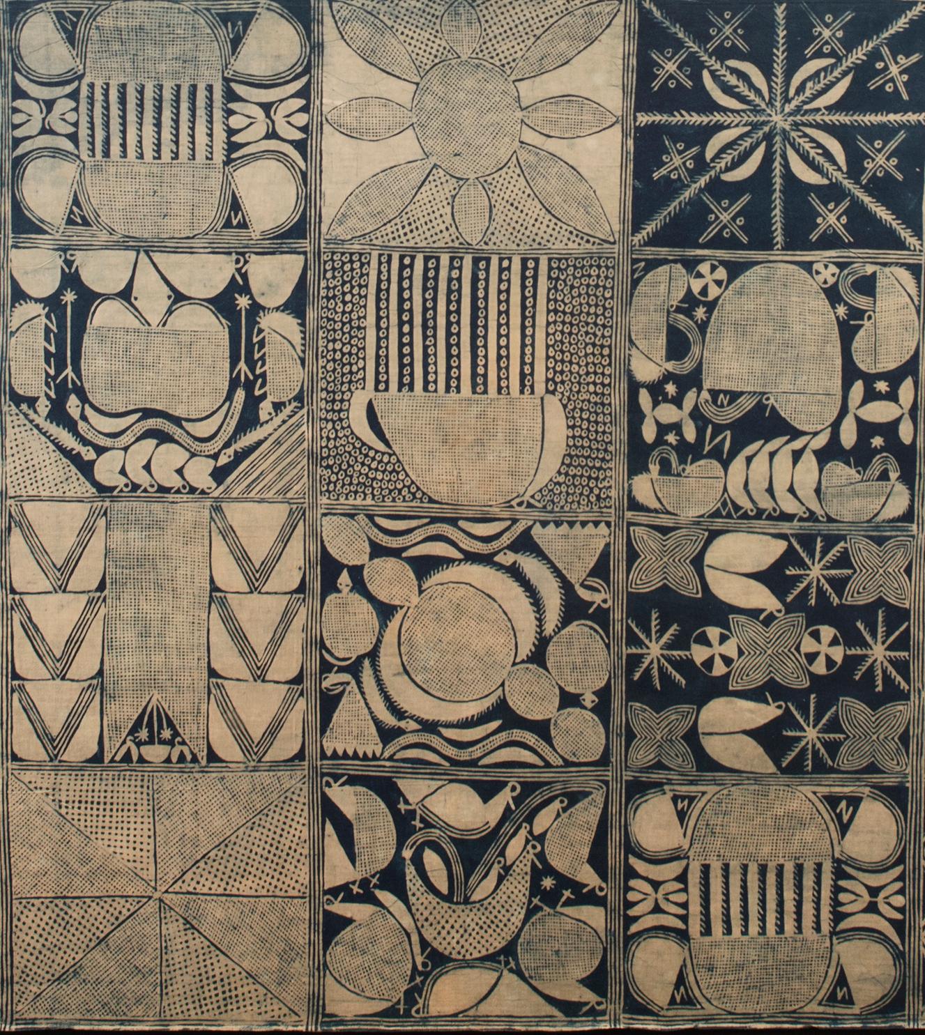 Nigerian Yoruba Fabric Panel