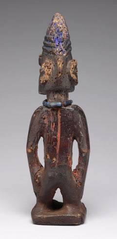Yoruba Female Figure, Ibeji or Twin Figure, Nigeria, Africa, Cubist Strong