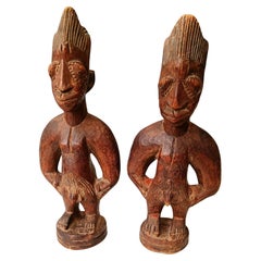 Yoruba Ibeji Zwillingsfiguren - Igbuke Workshop Oyo Nigeria Afrikanische Tribal Art